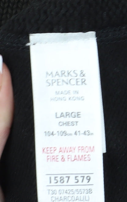 Marks and Spencer Black Knit Pullover - Men’s L Casual