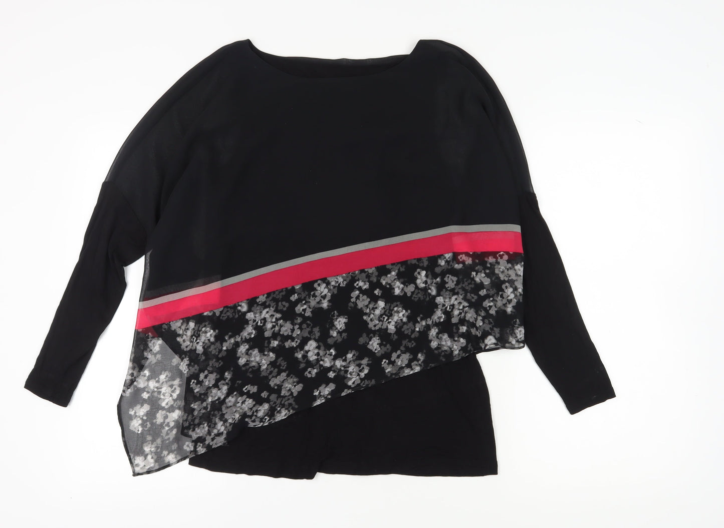 Womens UK Size 12 Mint Velvet Black Tunic Blouse