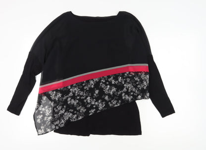 Womens UK Size 12 Mint Velvet Black Tunic Blouse