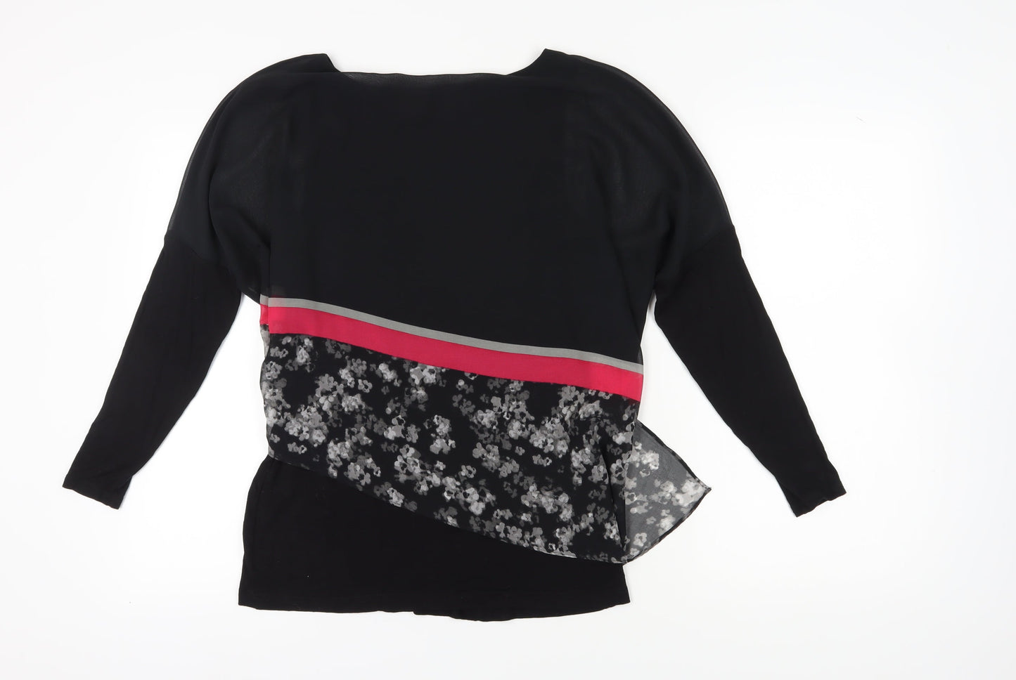 Womens UK Size 12 Mint Velvet Black Tunic Blouse