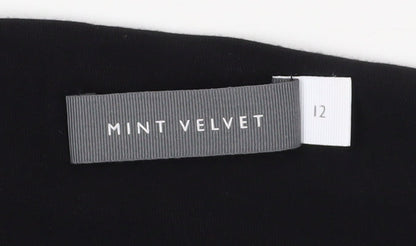 Womens UK Size 12 Mint Velvet Black Tunic Blouse