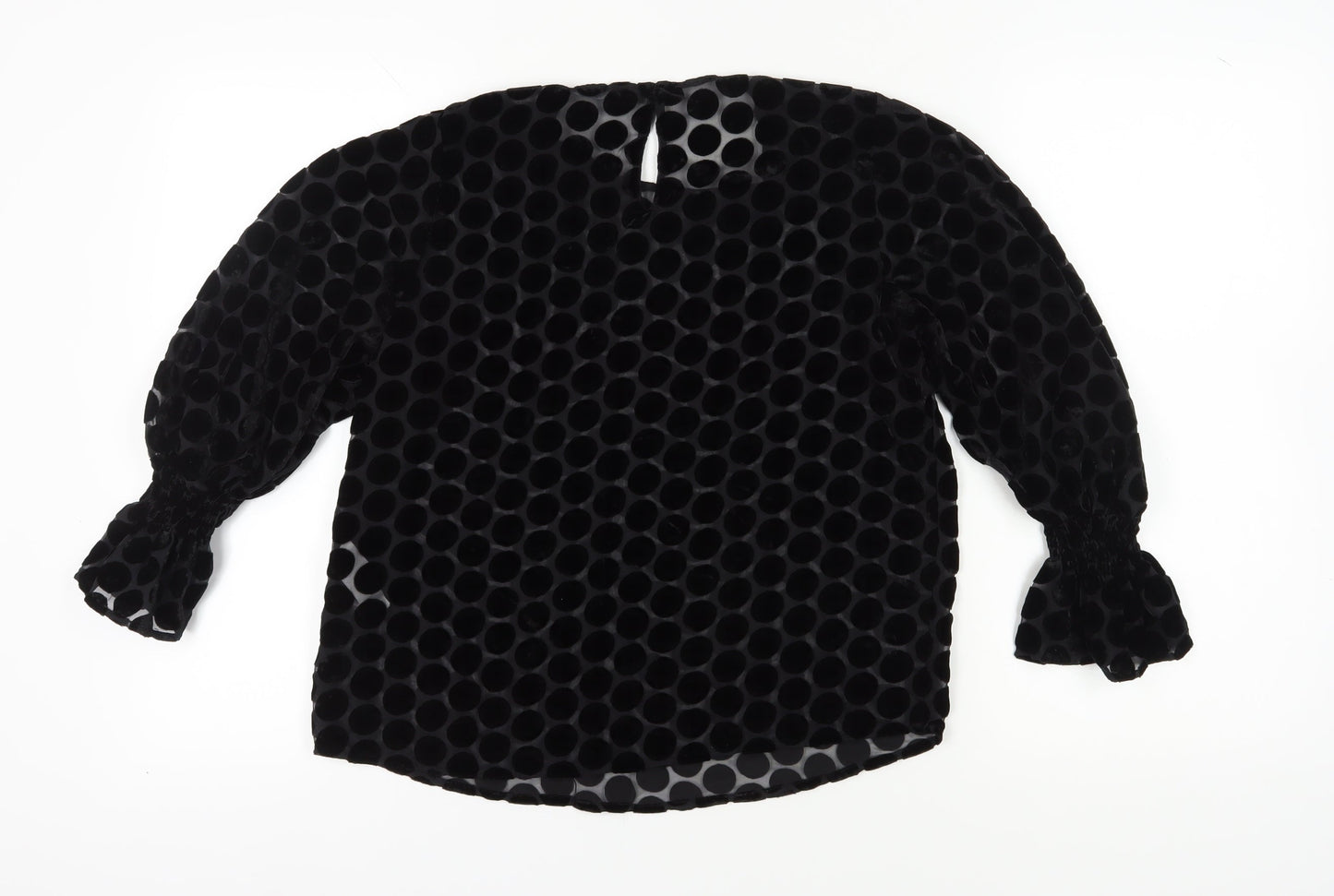 Womens UK Size S Zara Black Tunic Blouse