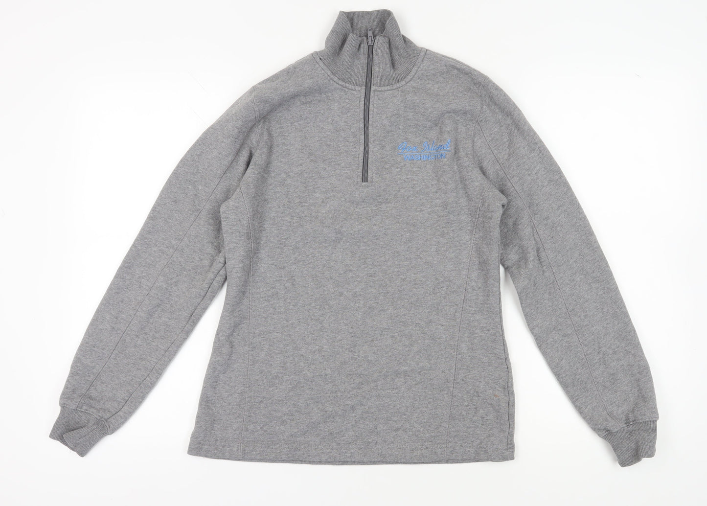 Sport-Tek Women's Grey XS Mock Neck Pullover Sweatshirt