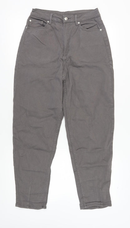 Womens UK Size 12 H&M Regular Fit Straight Grey Jeans