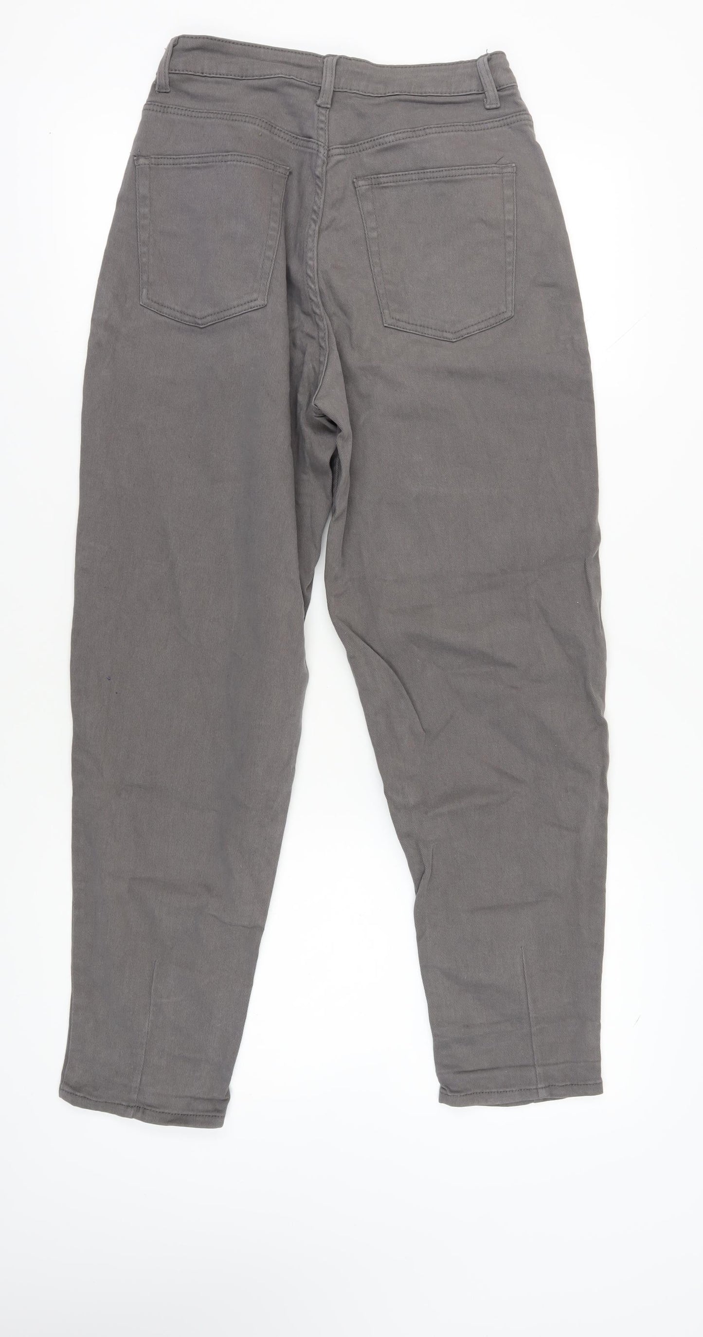 Womens UK Size 12 H&M Regular Fit Straight Grey Jeans