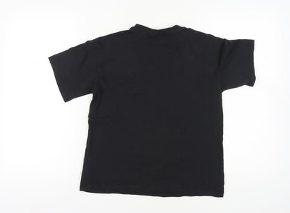H&M Girls' Black Rolling Stones T-Shirt, Size 11-12 Years