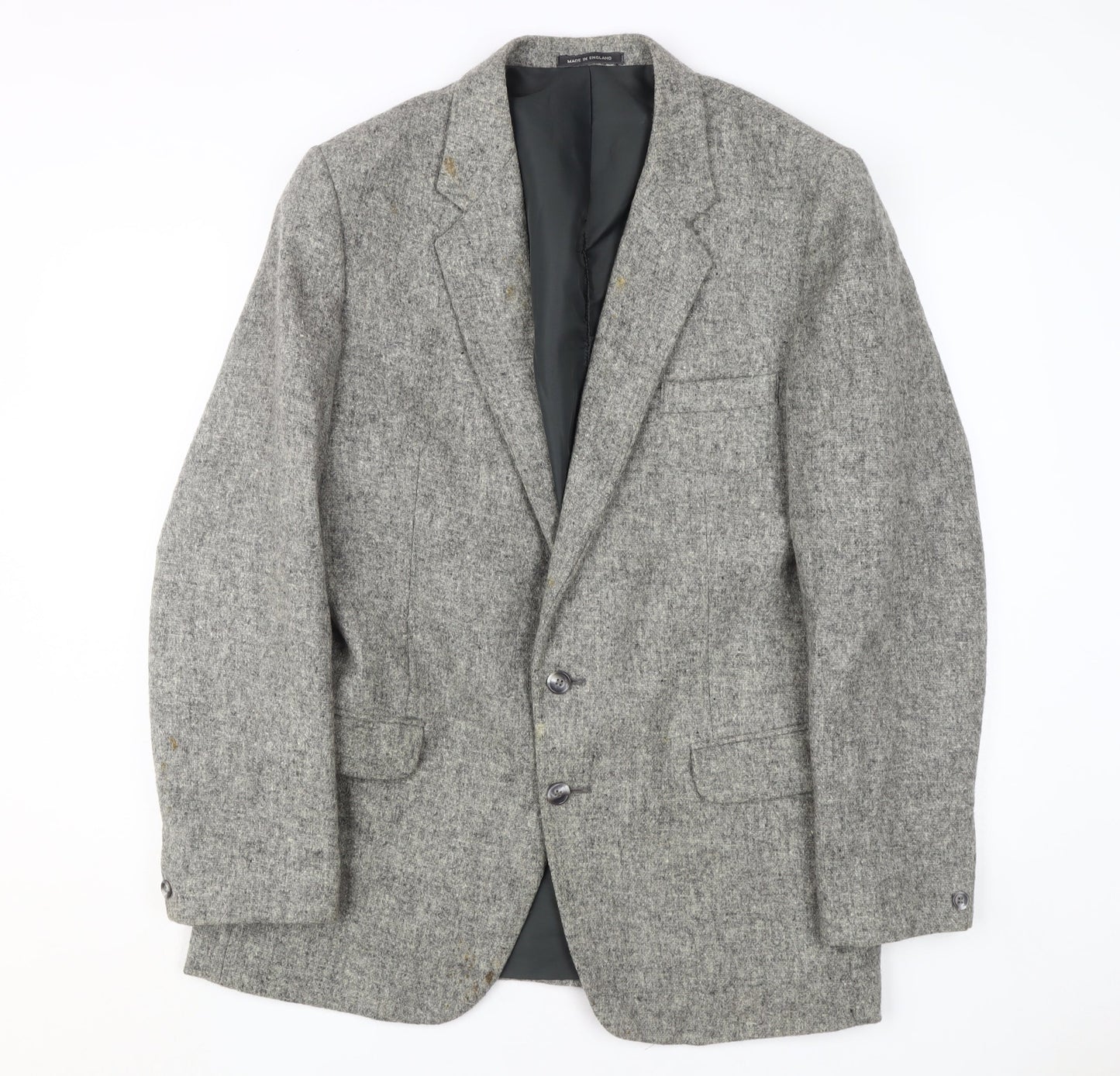 Quality Menswear Grey Wool Blazer, Men's Size 42R
