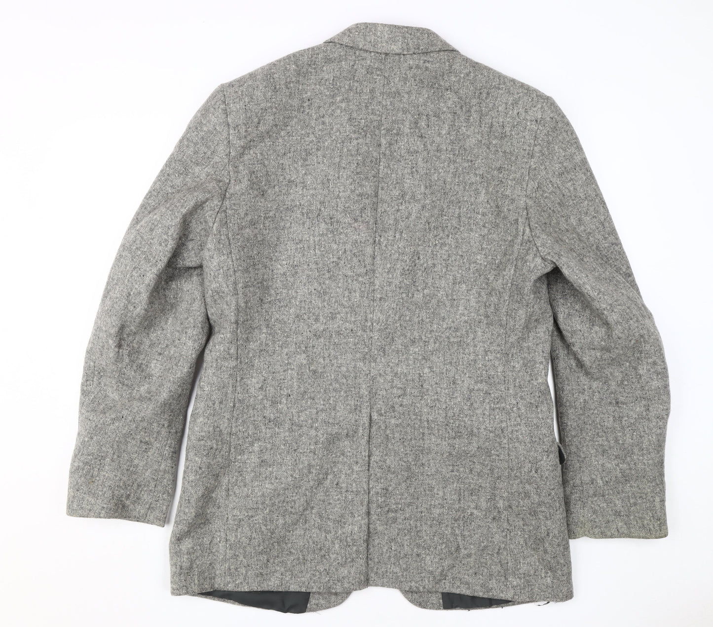 Quality Menswear Grey Wool Blazer, Men's Size 42R