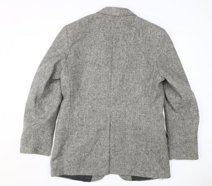 Quality Menswear Grey Wool Blazer, Men's Size 42R