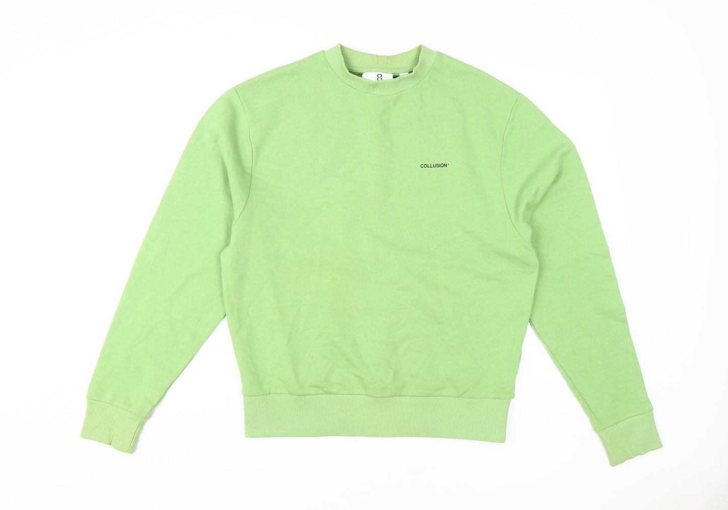 Womens UK Size XS COLLUSION Green Pullover Sweatshirt