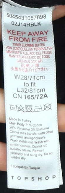 Topshop Women's Black Skinny Jeans Size 10