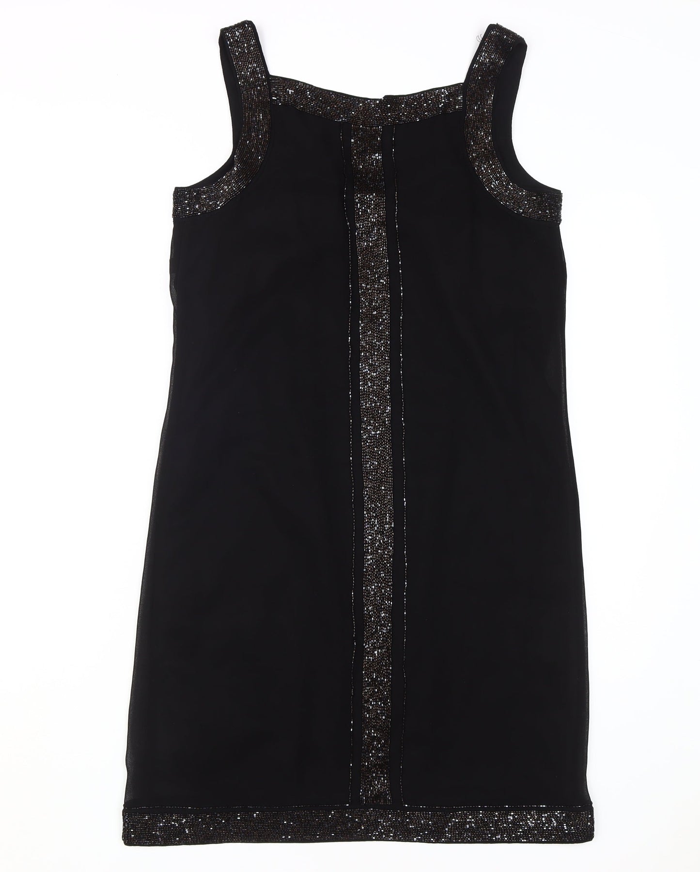 Principles by Ben de Lisi Black Sequin Shift Dress 12