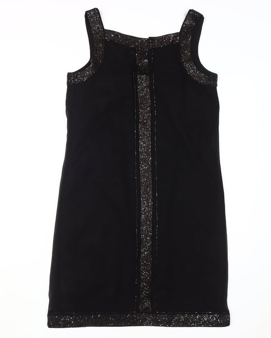 Principles by Ben de Lisi Black Sequin Shift Dress 12