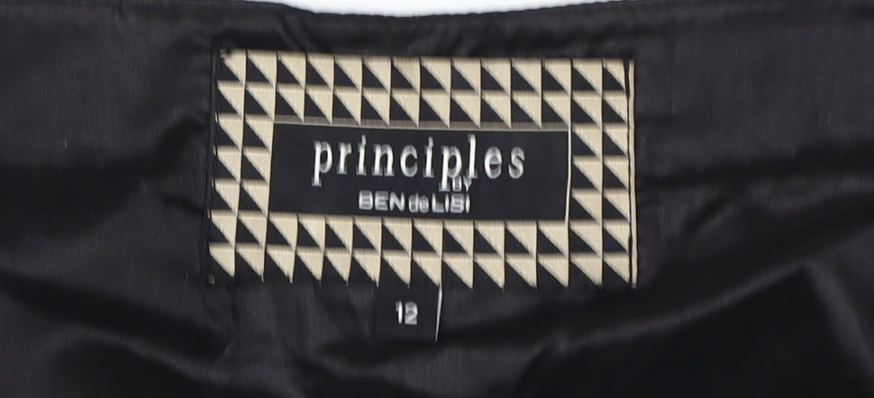 Principles by Ben de Lisi Black Sequin Shift Dress 12
