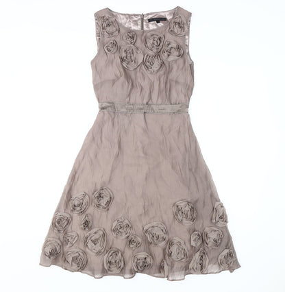 Coast Women's Grey A-Line Dress, Size 8, Party Perfect