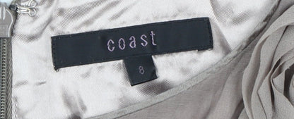 Coast Women's Grey A-Line Dress, Size 8, Party Perfect