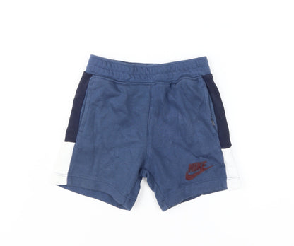 Nike Boys Blue Sweat Shorts, Size 24 Months, Comfy Casual Wear