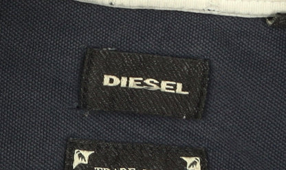 Diesel Men's Blue Polo Shirt, Size L, Casual Style