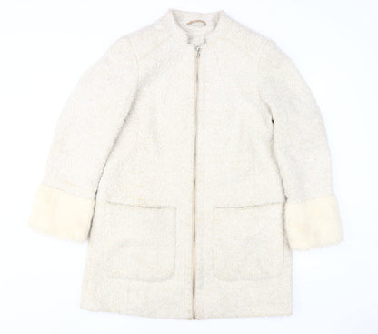 Womens UK Size 14 Cotton Traders Ivory Basic Jacket