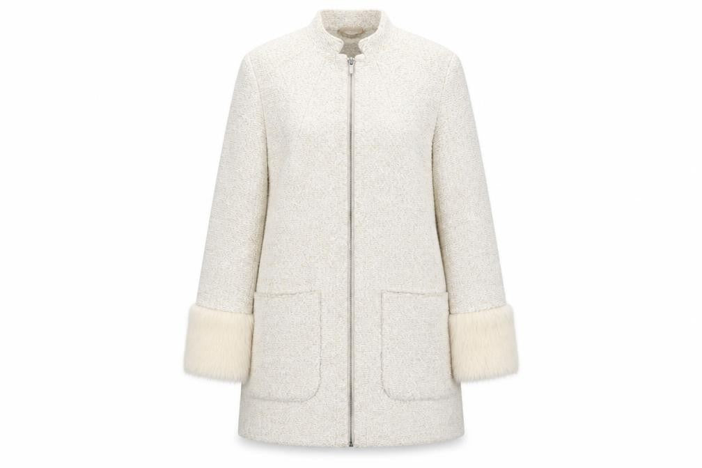 Womens UK Size 14 Cotton Traders Ivory Basic Jacket
