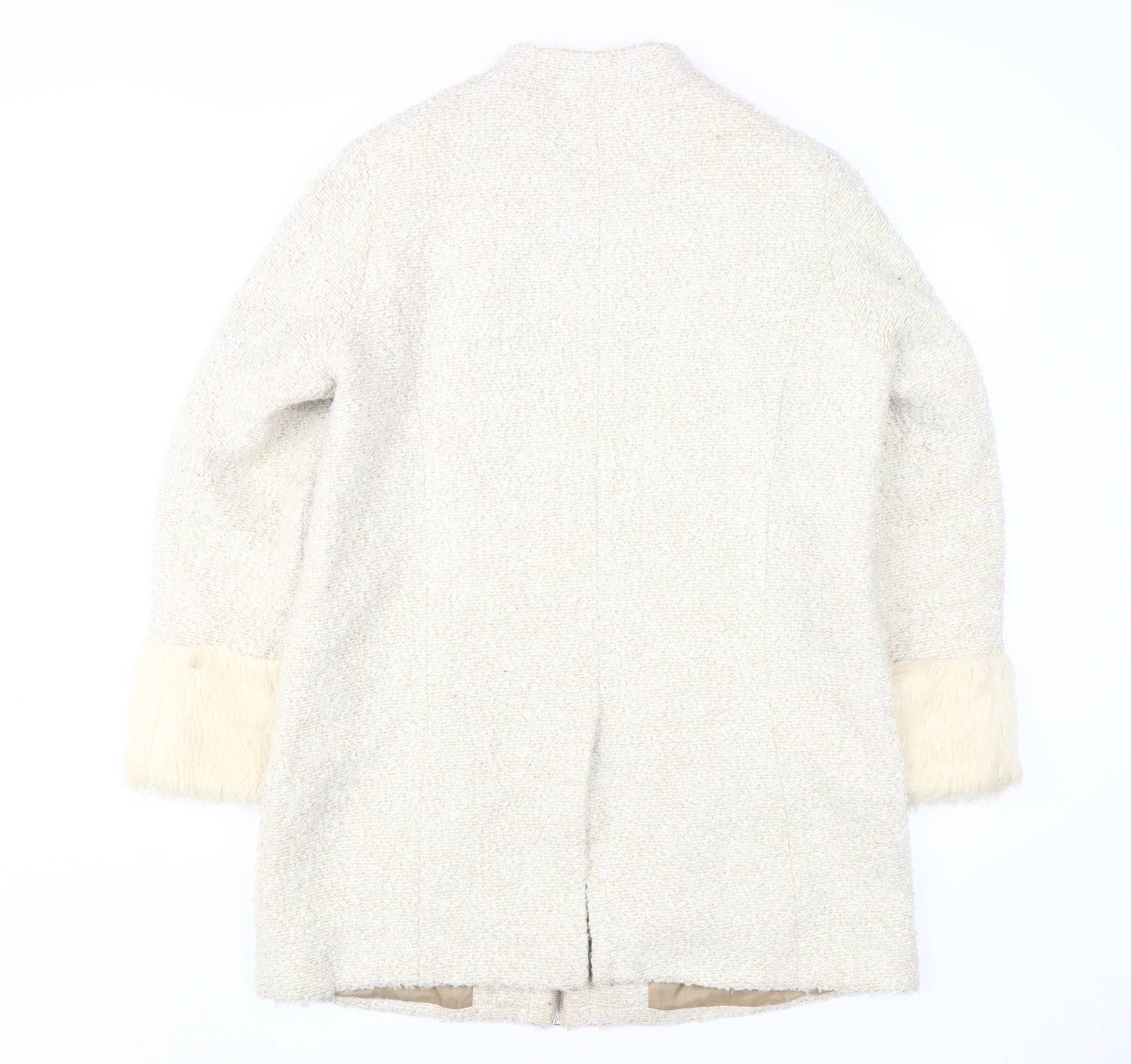 Womens UK Size 14 Cotton Traders Ivory Basic Jacket