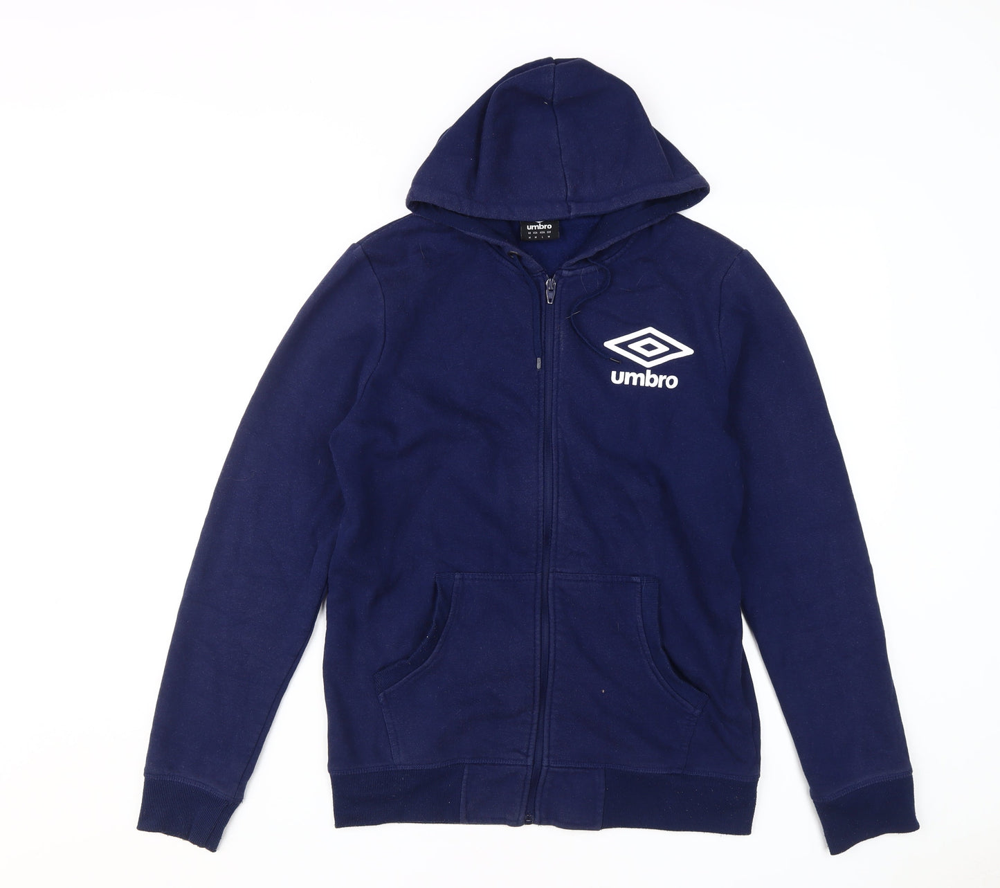 Mens UK Size M Umbro Blue Full Zip Hoodie