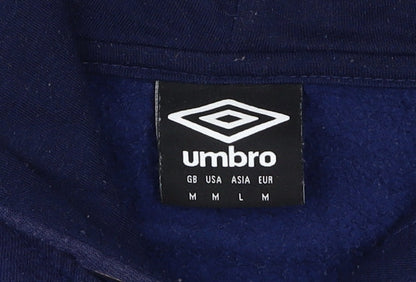 Mens UK Size M Umbro Blue Full Zip Hoodie