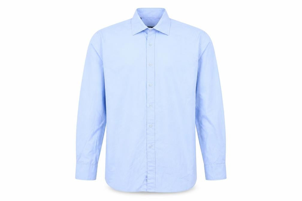 Mens UK Collar Size 17 Daniel Hechter Smart Blue  Dress Shirt