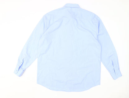 Mens UK Collar Size 17 Daniel Hechter Smart Blue  Dress Shirt