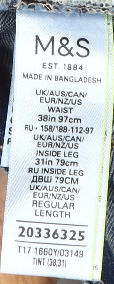 Marks and Spencer Men's Blue Skinny Jeans 38 Regular