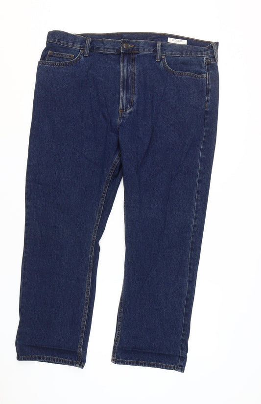 Marks and Spencer Men's Blue Straight Jeans 42inW 29"L