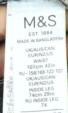 Marks and Spencer Men's Blue Straight Jeans 42inW 29"L