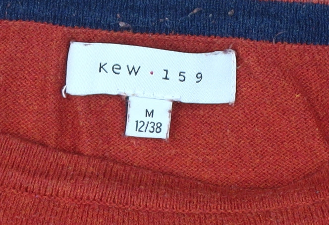 Kew 159 Women's Red Striped Pullover Jumper Size M