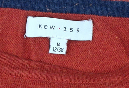 Kew 159 Women's Red Striped Pullover Jumper Size M