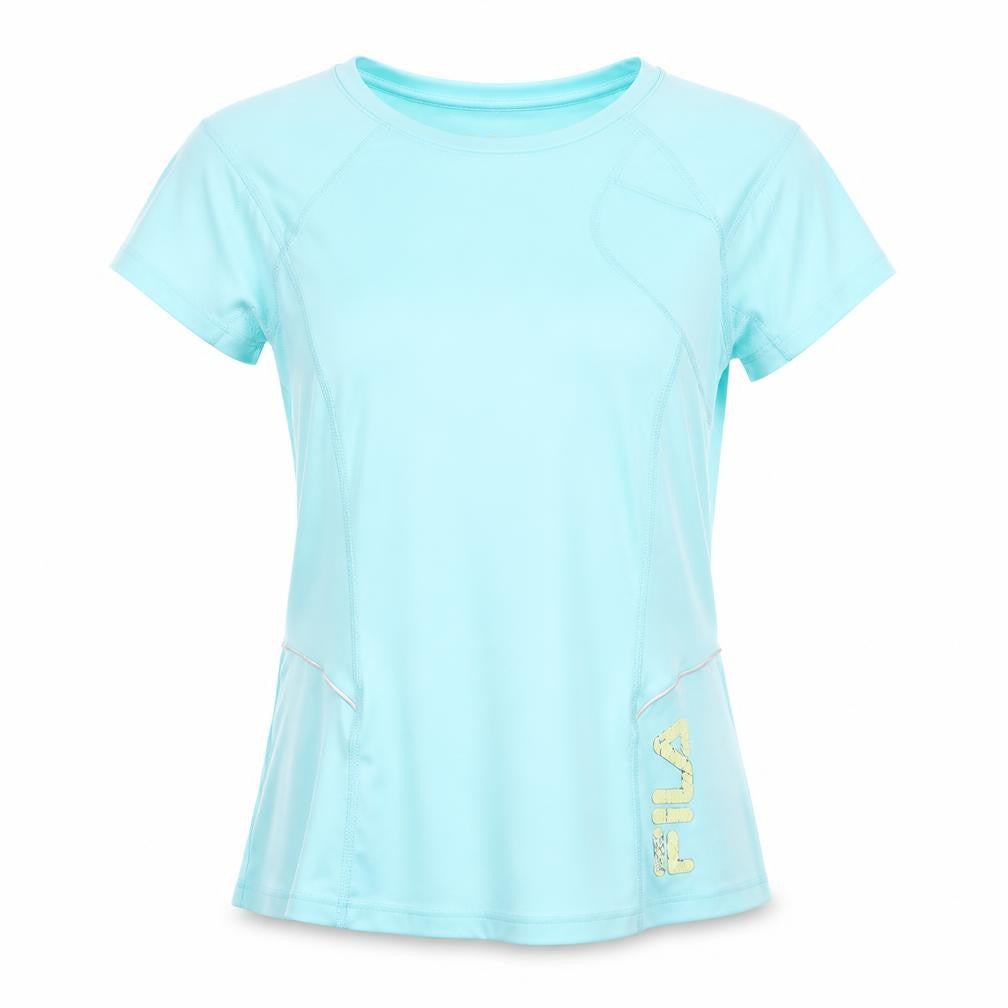 Womens UK Size S FILA Blue Gym & Training Running & Jogging T-Shirt