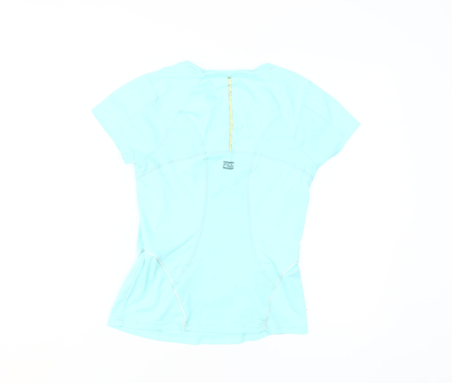 Fila Women's Blue Gym T-Shirt, Size S, Breathable, Short Sleeve