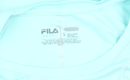 Fila Women's Blue Gym T-Shirt, Size S, Breathable, Short Sleeve
