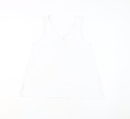 Womens UK Size XS Gap White Basic Tank