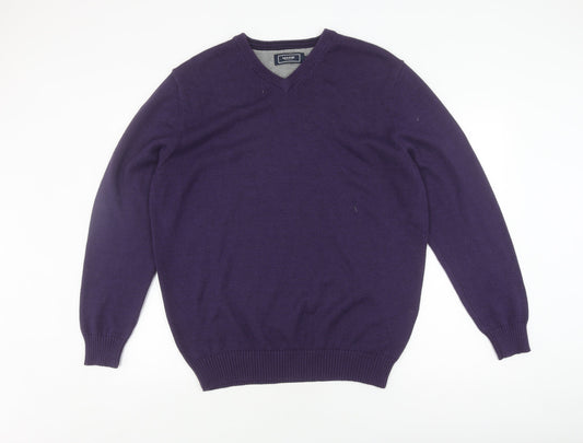 Maine New England Men's Purple Cotton Pullover L