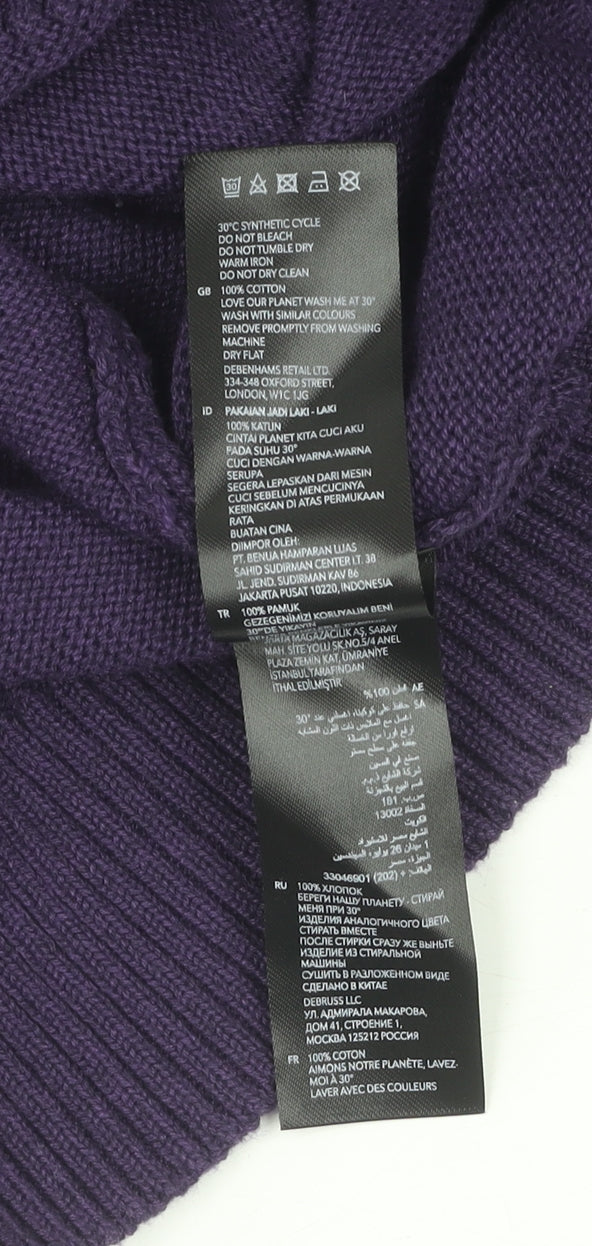 Maine New England Men's Purple Cotton Pullover L