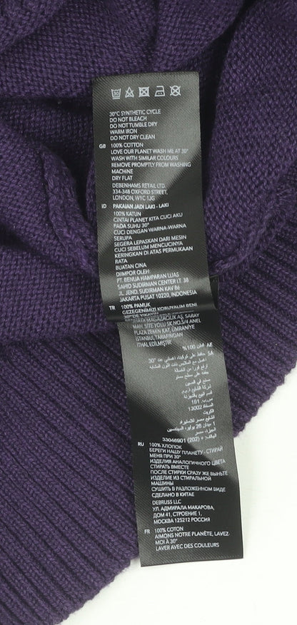 Maine New England Men's Purple Cotton Pullover L