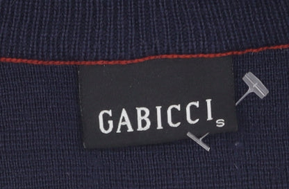 Gabicci Men's Blue Wool Acrylic V-Neck Pullover Jumper S