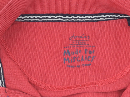 Joules Boys Red Polo Shirt, 6 Years, Cotton, Short Sleeve