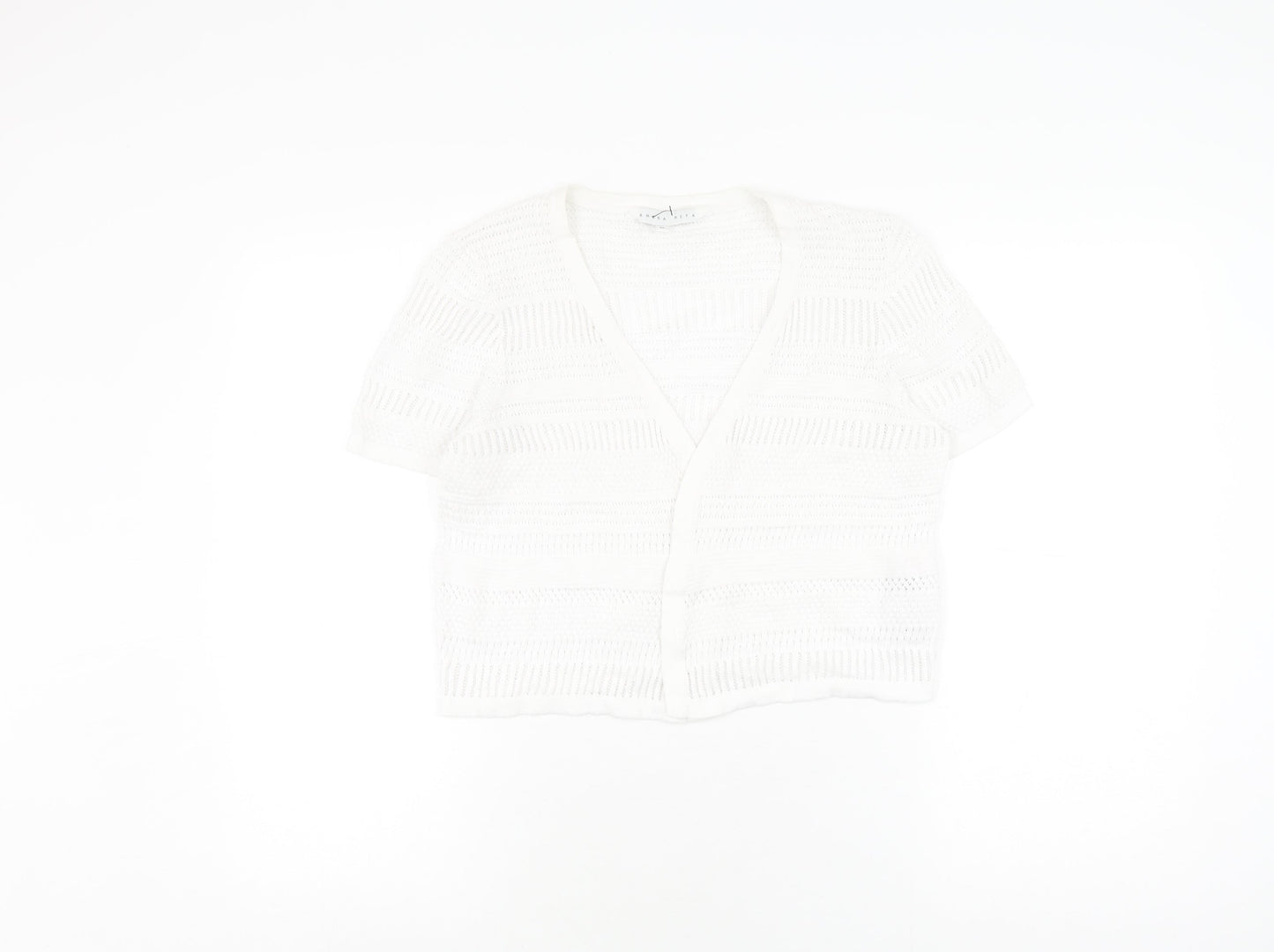Womens UK Size M Amara Reya White Cardigan Jumper