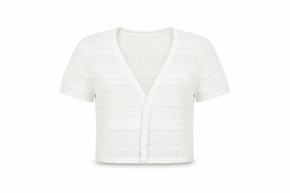 Womens UK Size M Amara Reya White Cardigan Jumper