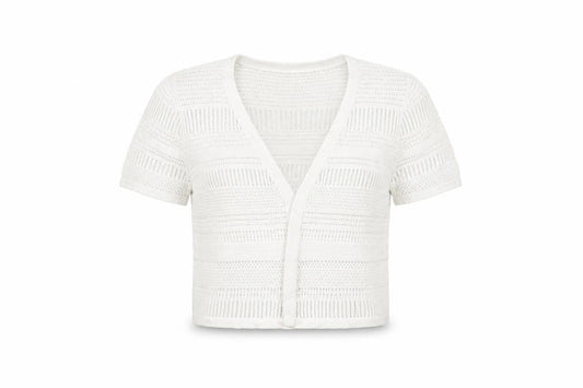 Womens UK Size M Amara Reya White Cardigan Jumper