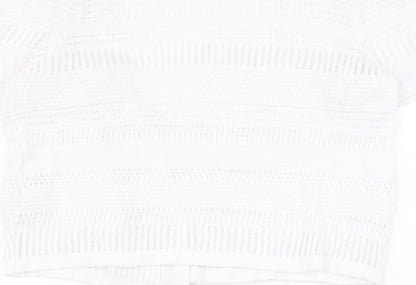 Womens UK Size M Amara Reya White Cardigan Jumper