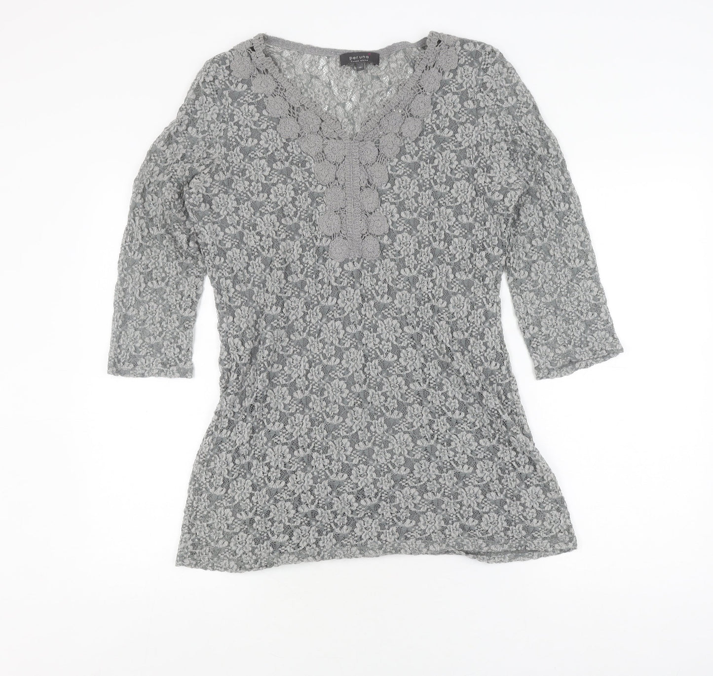 Womens UK Size 10 Marks and Spencer Grey Tunic Blouse