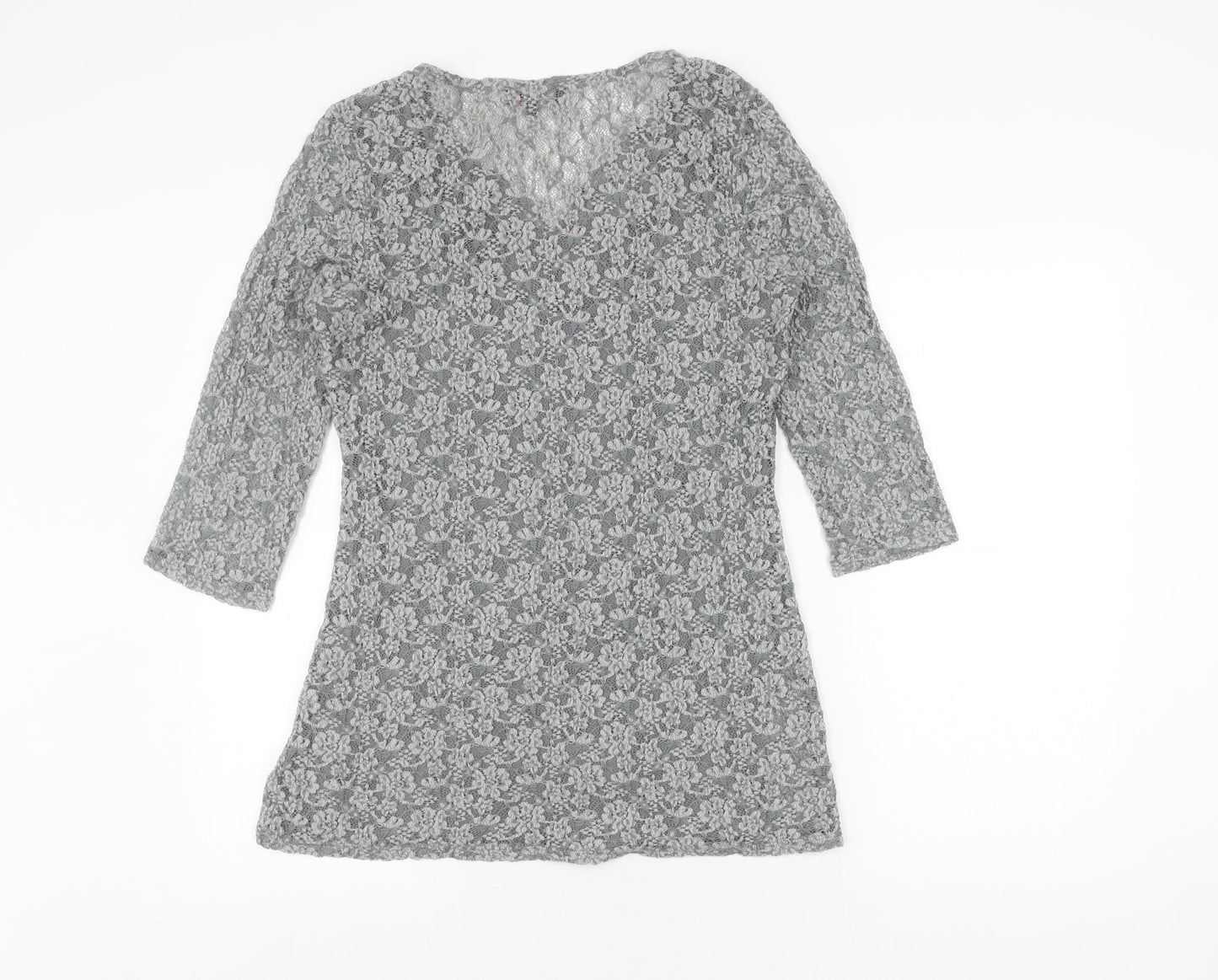 Womens UK Size 10 Marks and Spencer Grey Tunic Blouse