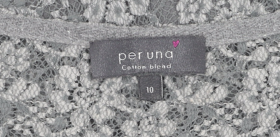 Womens UK Size 10 Marks and Spencer Grey Tunic Blouse